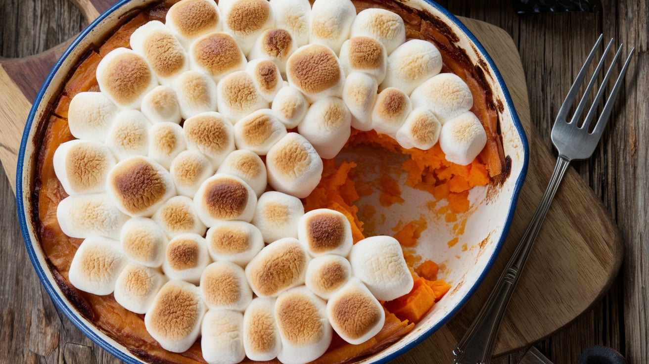 Sweet Potato Casserole with Marshmallows