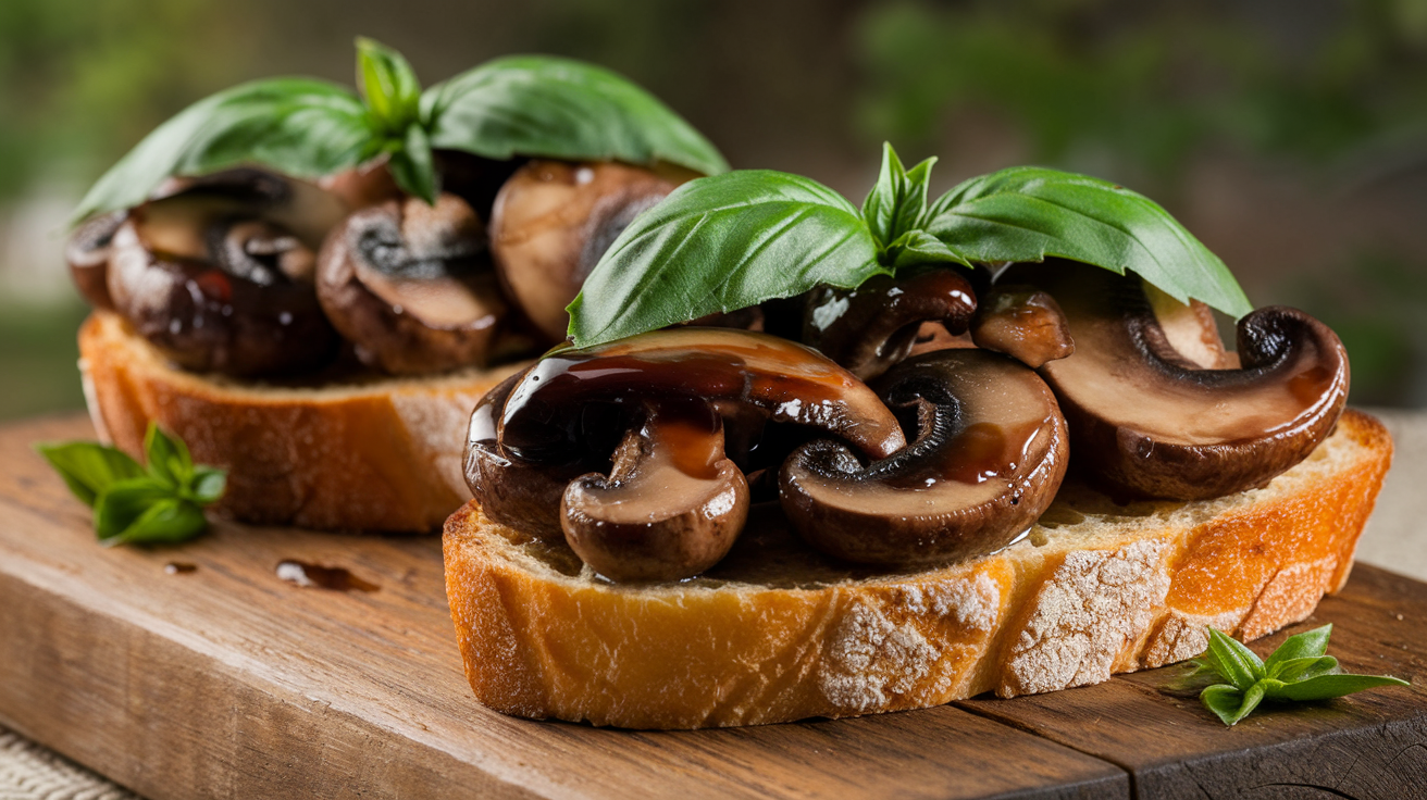 Balsamic Mushroom Bruschetta